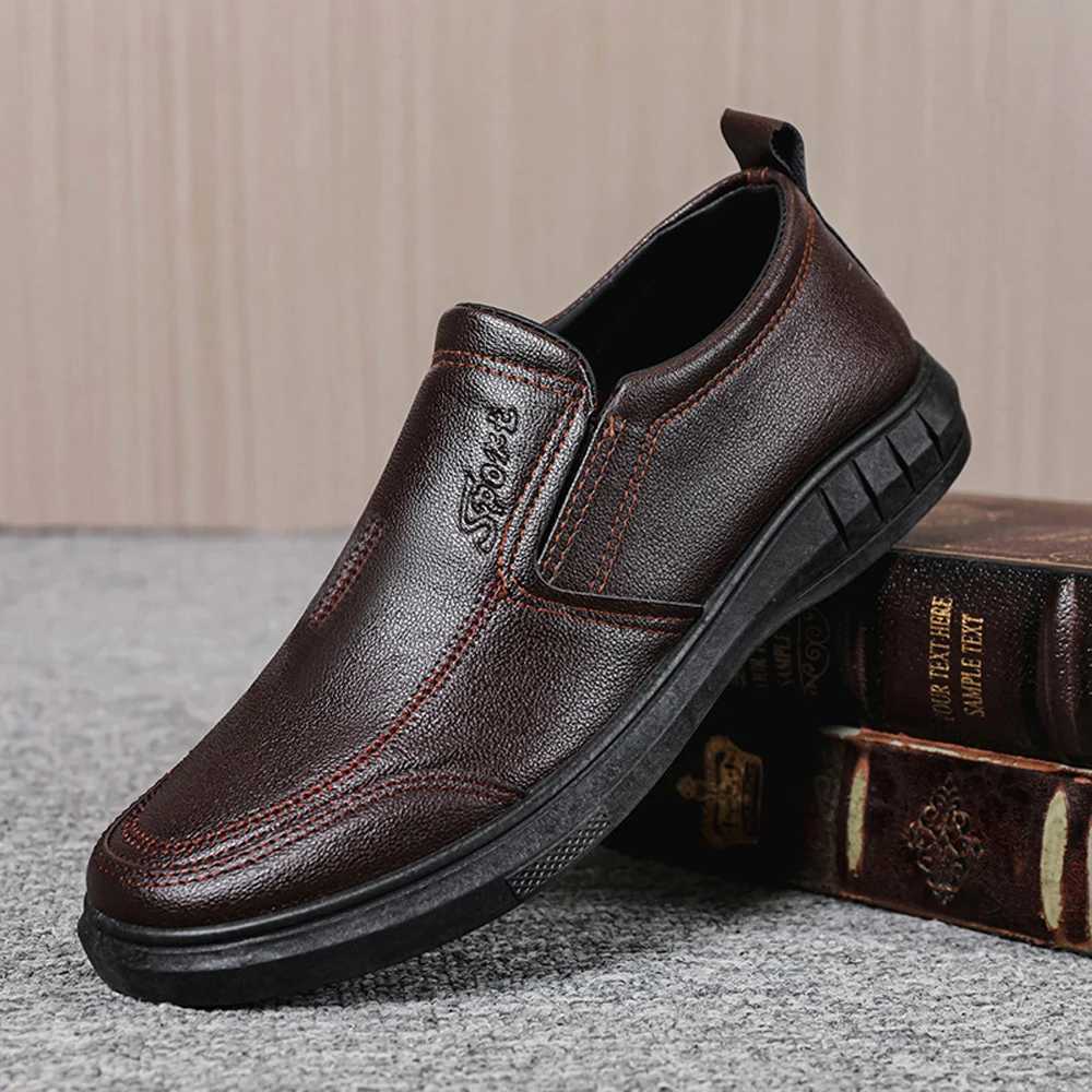 Mens PU Leather Shoes Formal Dress Loafers Large Size Casual Soft Mens Business Comfortable N-slip Driving ShoesXJ250118