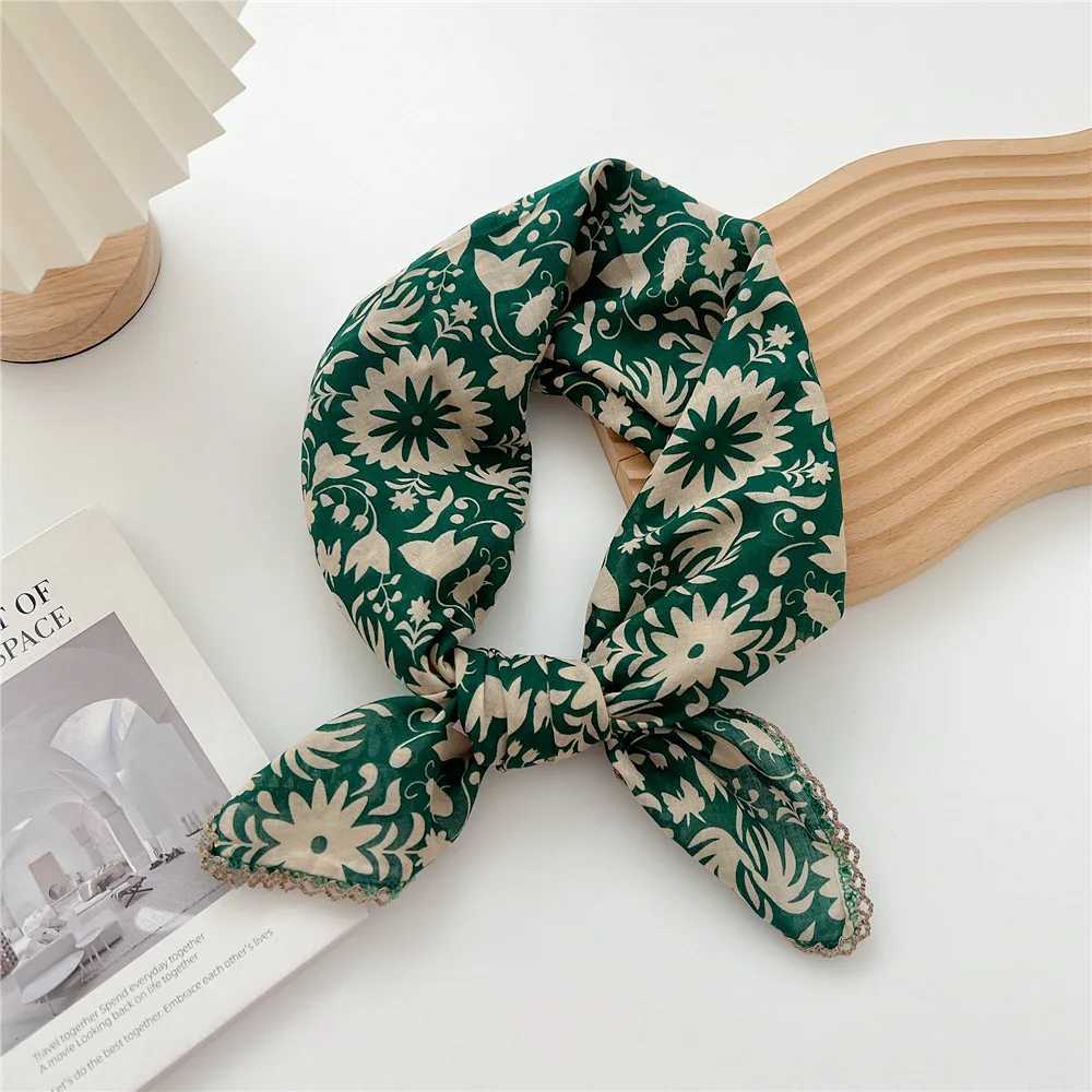 70cm Handkerchief Cotton Neck Scarves For Women Small Neckerchief Bag Scarfs Square Headband Cute Bandana Head Hair Scarf Female W250118