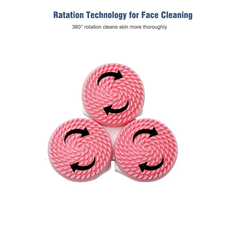 Spin Electric Face Brush Silicone Facial Cleansing Brush For Skin Deep Cleaning Blackhead Removal Pore Cleaner Beauty Face Tools 250121