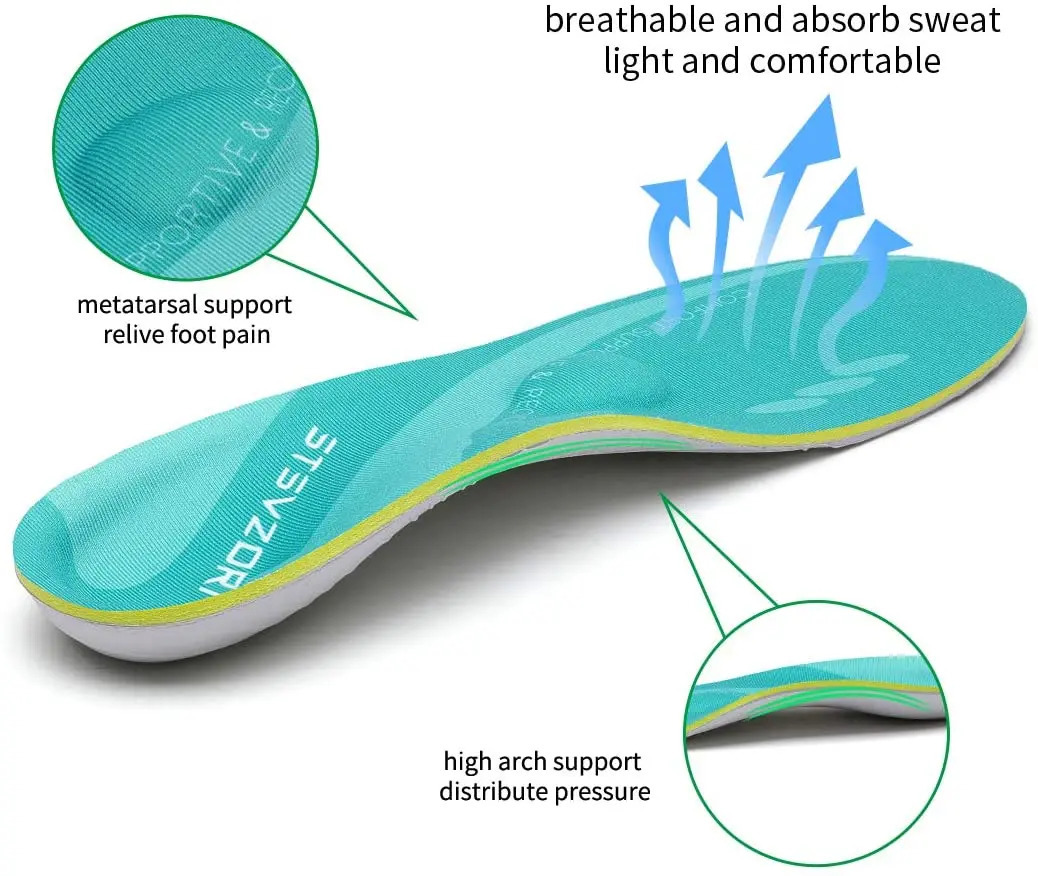 Plantar Fasciitis Insoles Arch Support Comfortable Orthopedic Shoes Relieve Foot Pain Flat Feet Standing Walking Running 250114