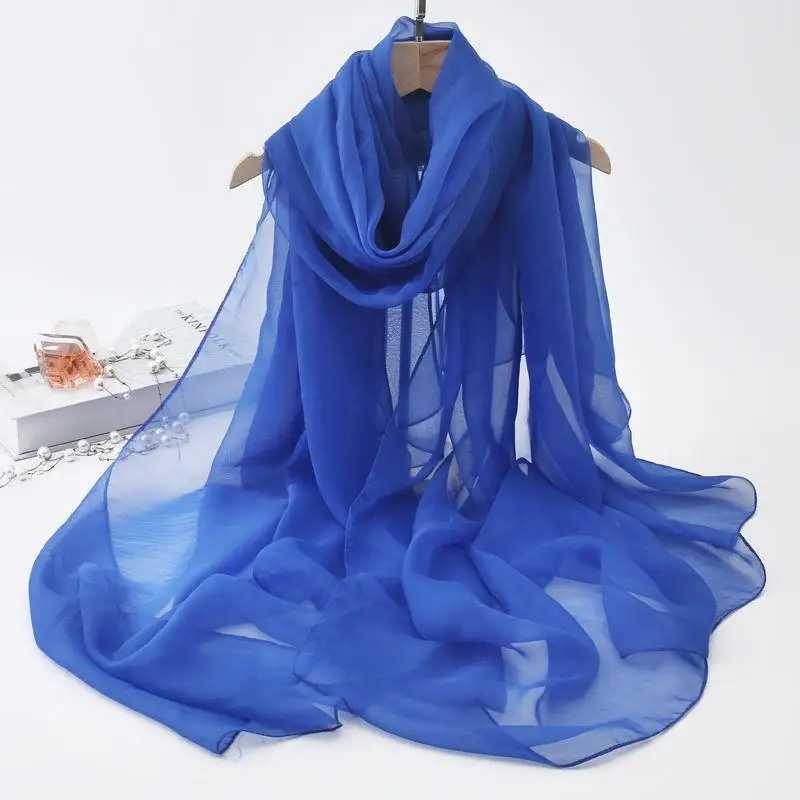Korean Solid Transparent Chiffon Tourist Resort Beach Towels Sunscreen Shl Womens Summer Air Conditioning Silk Scarf M10 W250118
