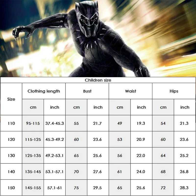 Anime Black Panther Costume Superhero TChalla Black Panther Cosplay Zentai Jumpsuit Bodysuit Halloween Carnival Costume W250117