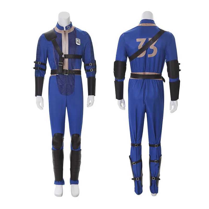 Game MacLean Cooper Cosplay Costume Radiation Disguise bodysuit Hero Blue Jumpsuit for Kids Adult Halloween Carnival Party W250117