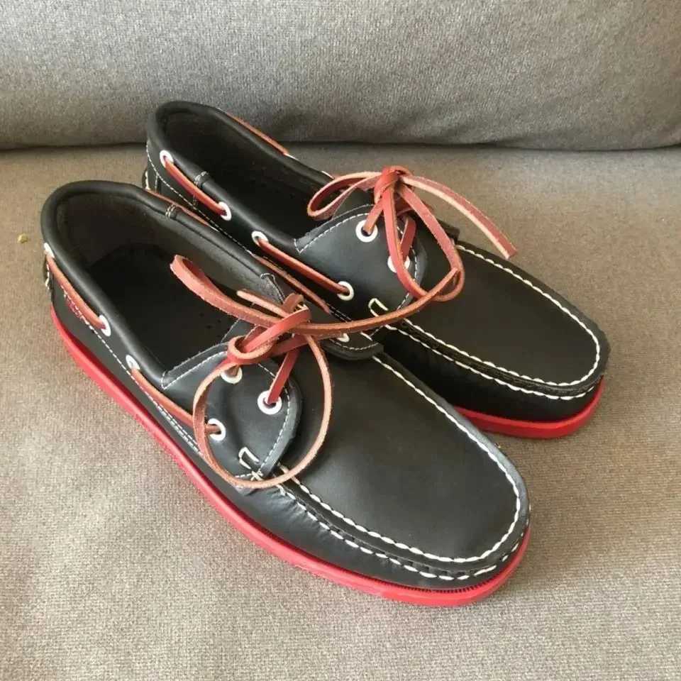 Handmade Loafers Shoes for Men Genuine Leather Moccasin Shoes Docksides Boat Shoes Men Designer Flat ShoeXJ250118