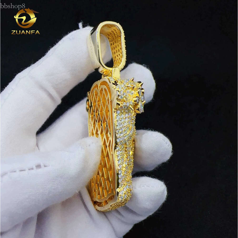 Fashion Vvs Moissanite Gold Plated Sterg Sier Jesus Head Pendant for Hip Hop Jewelry