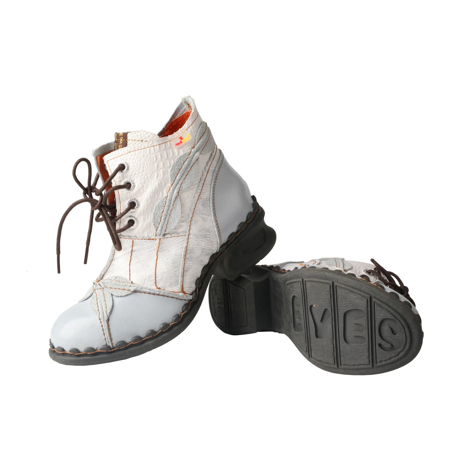 Brand Washed Leather Oxford Womens Boots Mother Shoes 250117