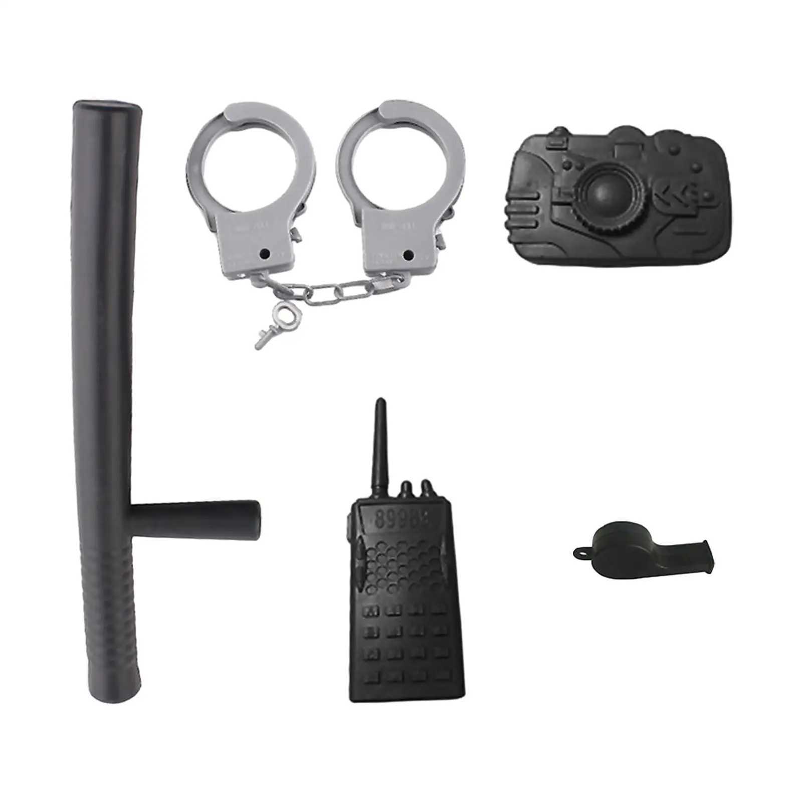 5Pcs Costume Accessory Set Police Cosplay Prop for Stage Performances Fancy Dresses Role Play Carnival Birthday Party Gift W250117