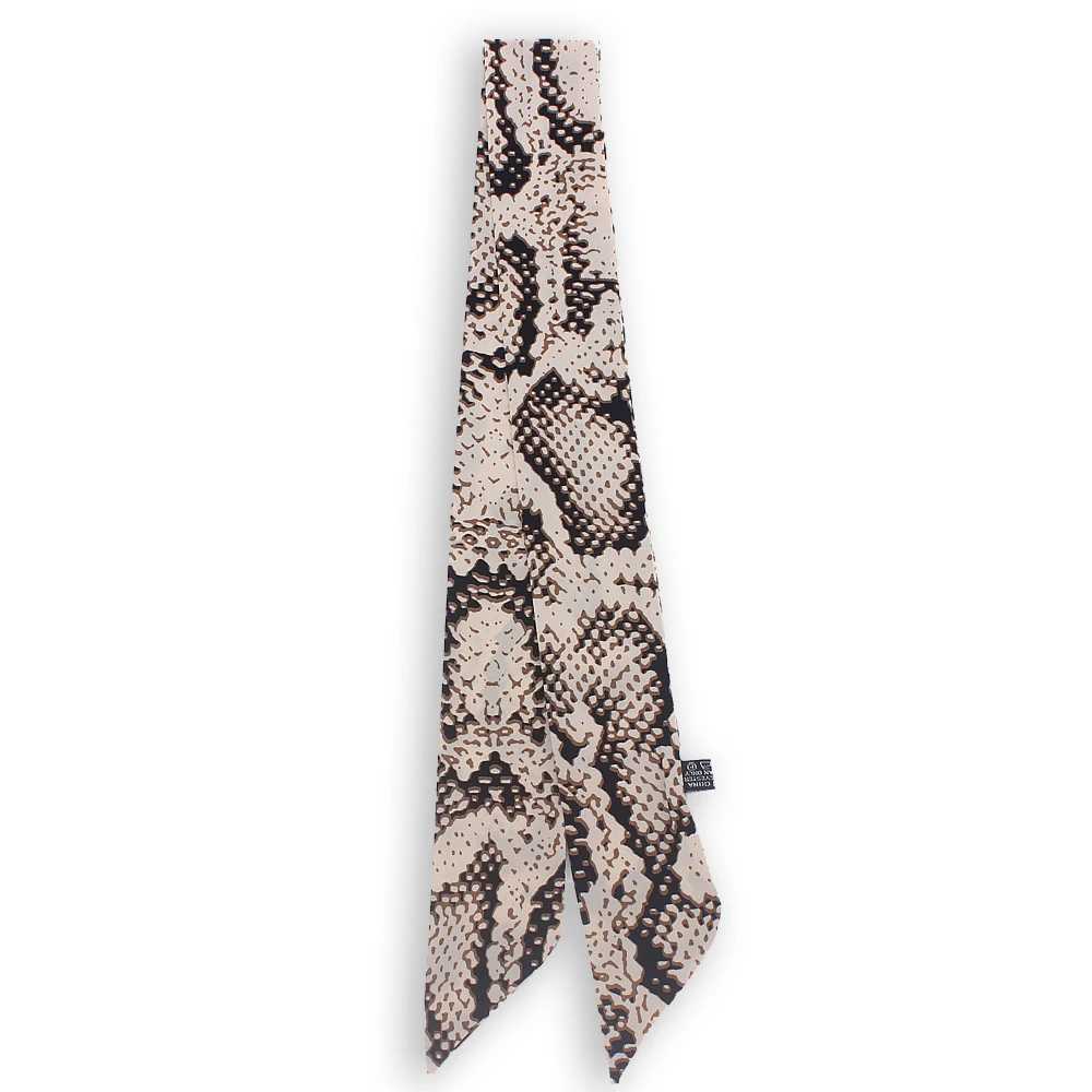 2019 Leopard Snake Skin Print New Bag Skinny Silk Scarf For Women Luxury Foulard Women Tie Fashion Head Scarves For Ladies H1053 W250118