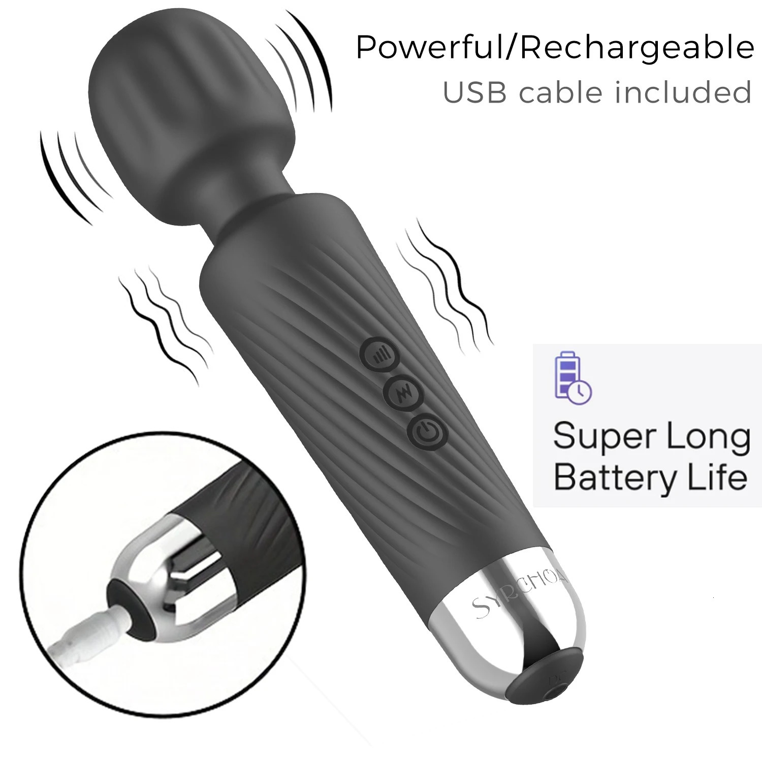 Quiet Powerful AV Vibrator Magic Wand Clitoris Stimulator Silicon Sex Toys for Women G spot Massager Adult Female Erotic Product 250108