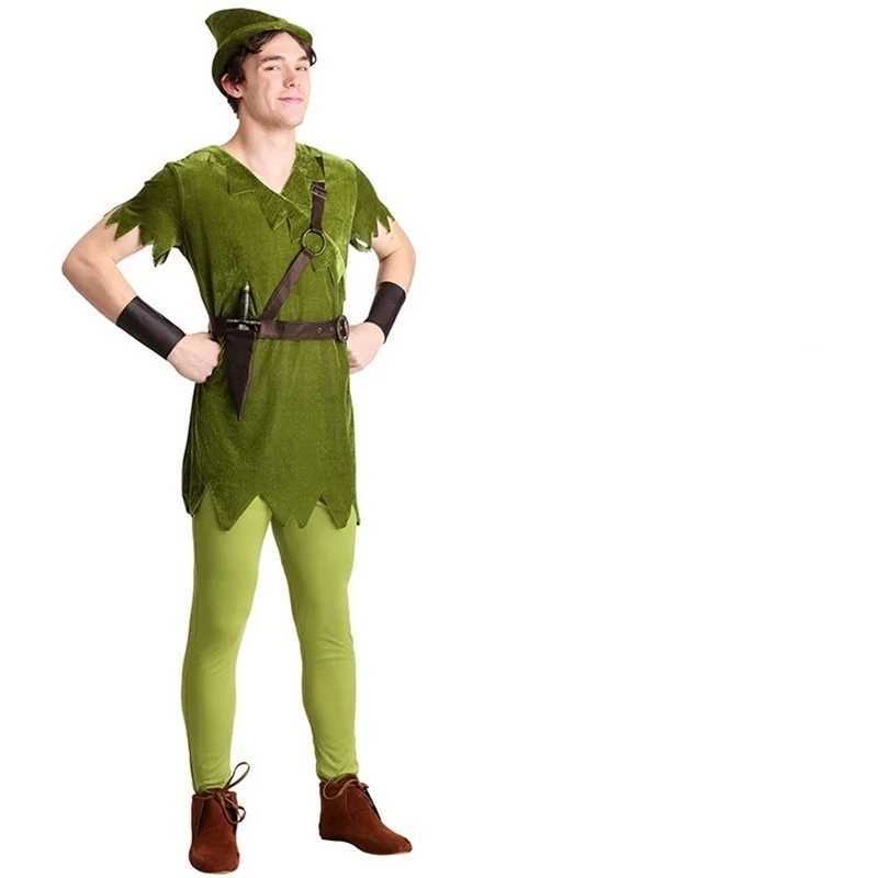 Halloween Party Role Playing Peter Pan Costume Childrens Cartoon Movie Costume Adult Girl Boy Peter Pan Costume W250117