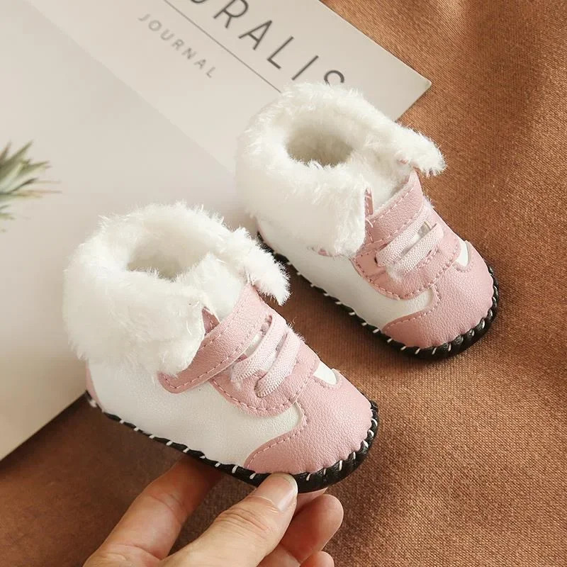 Baby Girls Boys Snow Boots Soft Sole Plush Lined Infant Booties PU Leather Toddler born Prewalker First Baby Walking Shoes 250118