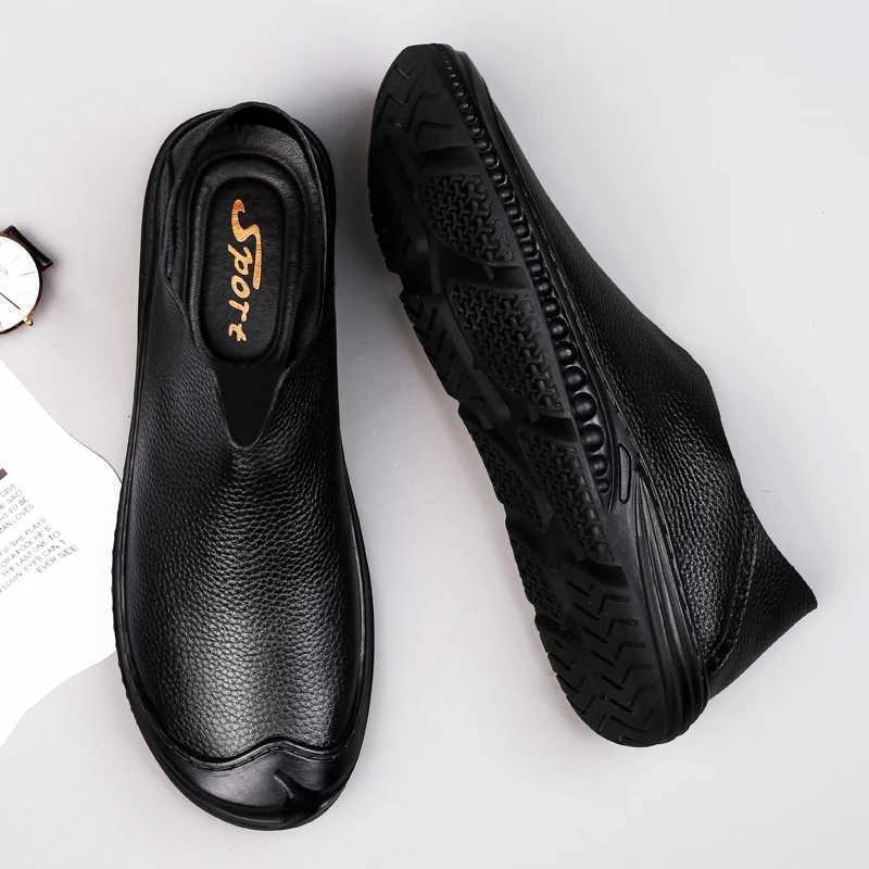 Leather Mens Loafers Lightweight Low Top Shoes Casual Mens Boat Shoes Big Size 35-47 Mens Shoes Men Flats Shoes Leisure WalkXJ250118