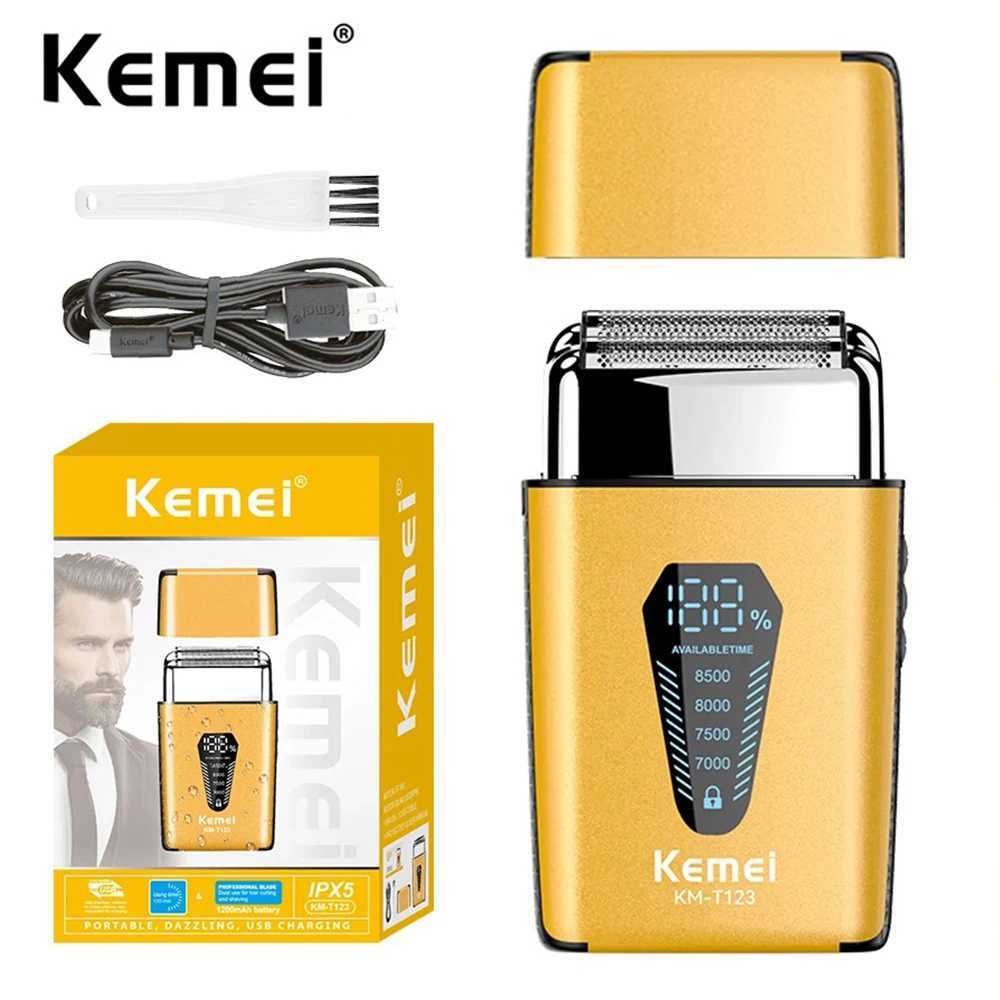 Kemei Rechargeable Foil Shaver Mens Electric Razor for Bald Head Close Shave Face Shaving Beard Trimmer 8500RPM Gifts for MenW250117