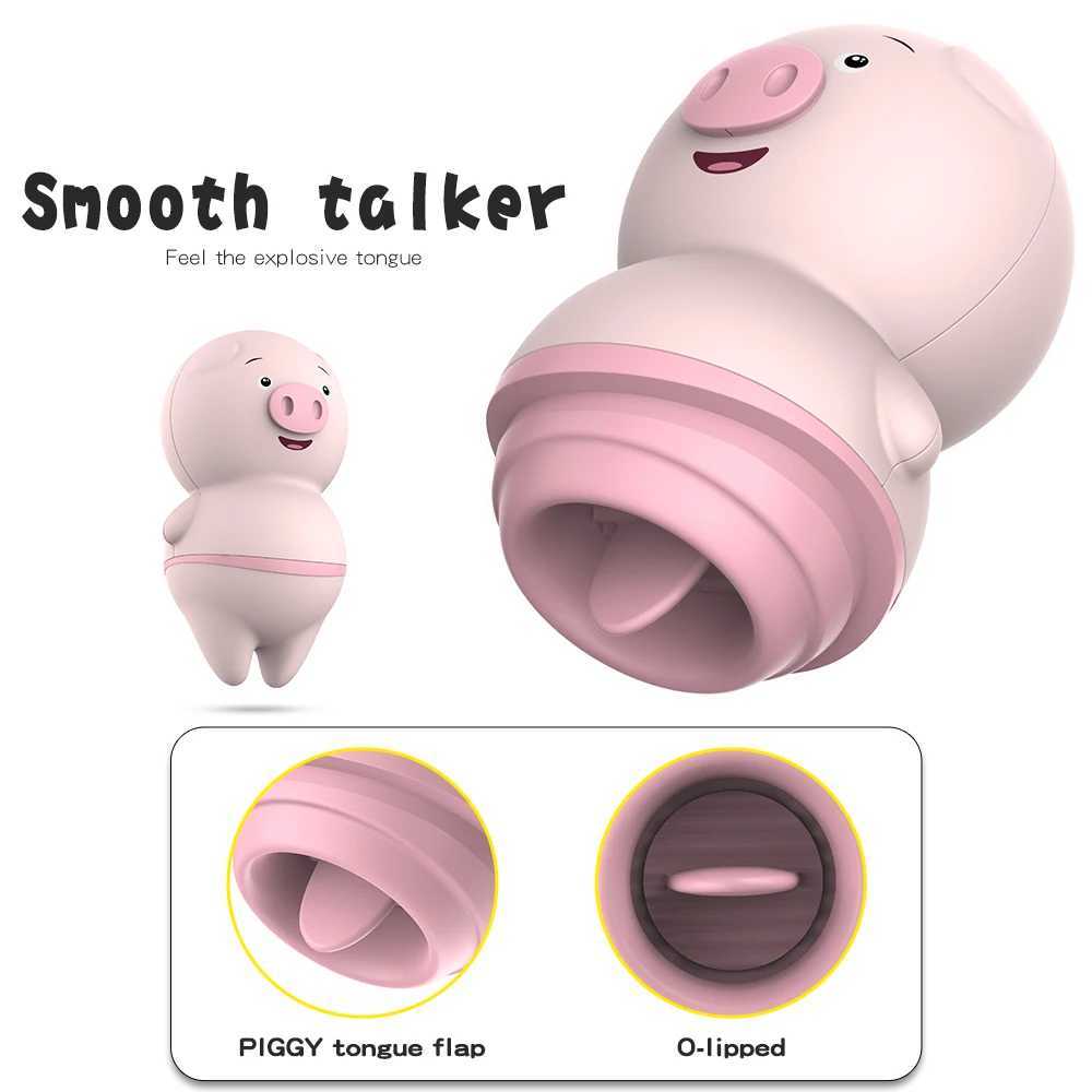 Cute Sexy Pig Licking Sucking Vibrators For Women Clitoris Sucker Anal Nipple Licks Massage Female Sex Toys Adult Erotic Machine W250117