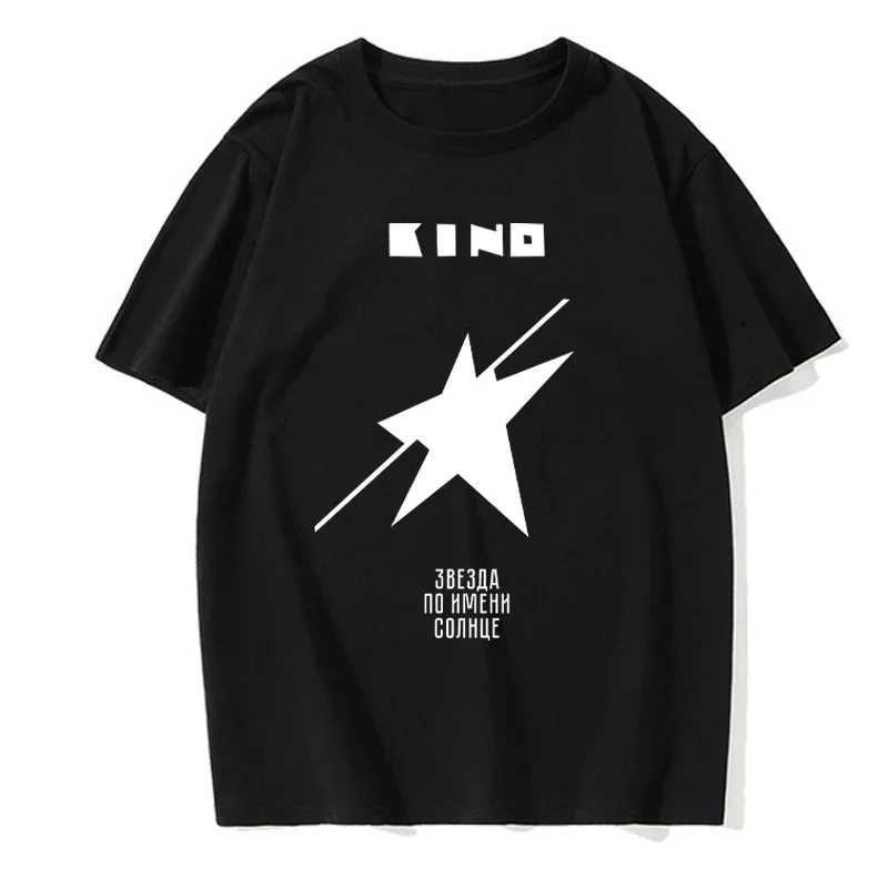 Kino Russian Band Album A Star Named Sun T-Shirt Boys Animal Print Shirt Cute Tops Blank T Shirts Mens T Shirt W250117