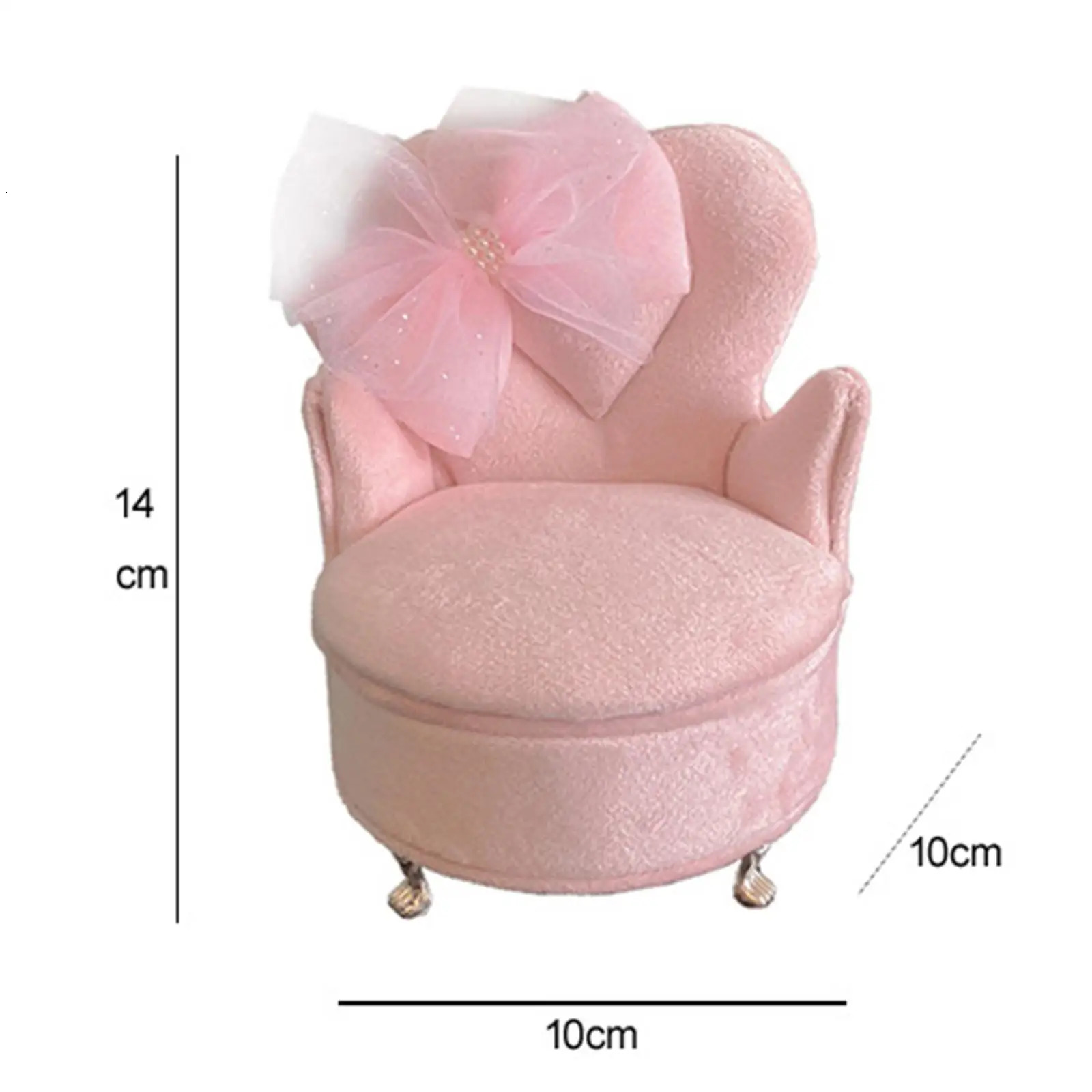 Couch Small Jewelry Storage Box Ring Holder Portable Fleece Inner Lining 250117