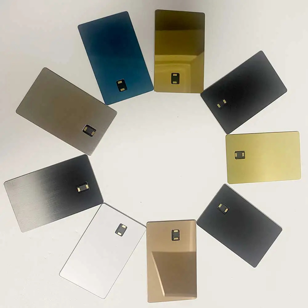 4442 chip slot Dual Interface NFC Metal Credit Card With antenna build-in hico strip and signature for contactless payment 250109