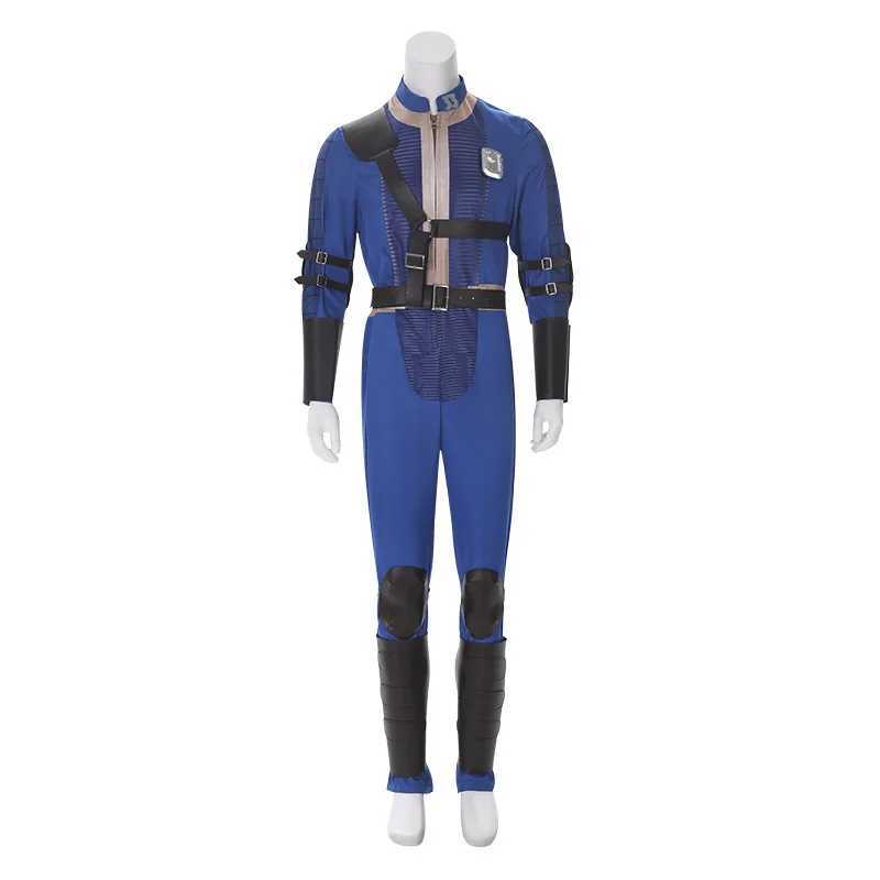 Game MacLean Cooper Cosplay Costume Radiation Disguise bodysuit Hero Blue Jumpsuit for Kids Adult Halloween Carnival Party W250117
