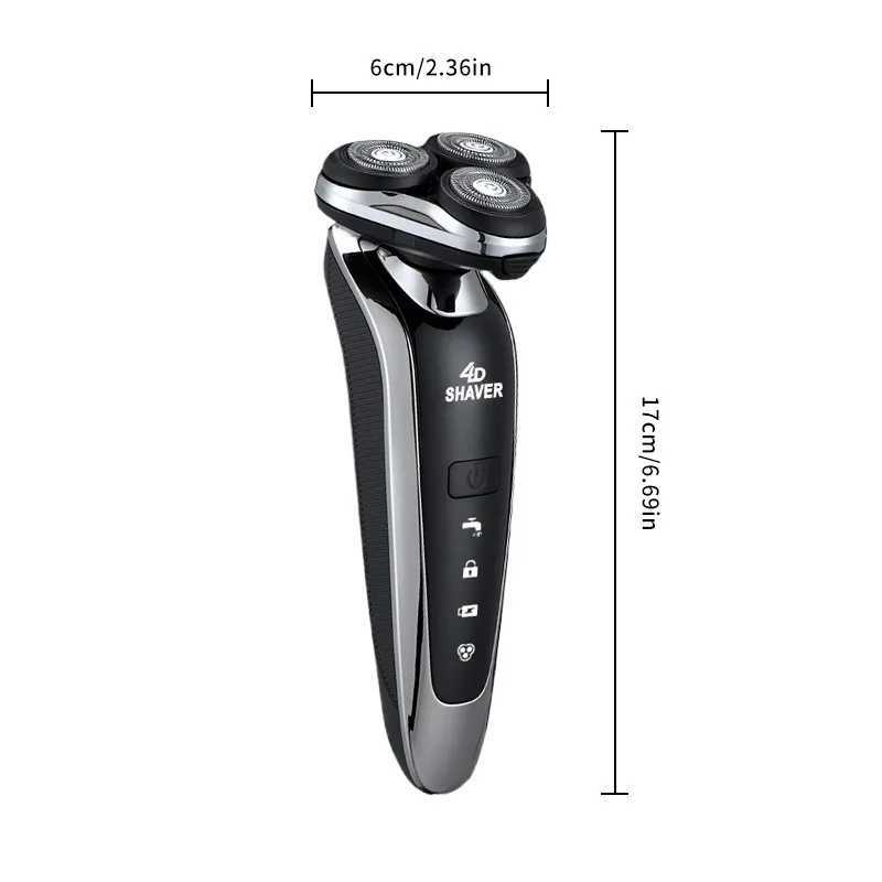 Electric Shaver for Men Hair Cutting 3D Floating Washable Type-C USB Rechargeable Shaving Beard Mane Mens Hair ClipperW250117