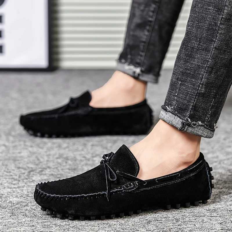Winter Penny Fur Loafers Men Shoes Man Suede Leather Plush Slip Flats Male Boat Shoes Mens Casual Driving ShoesXJ250118