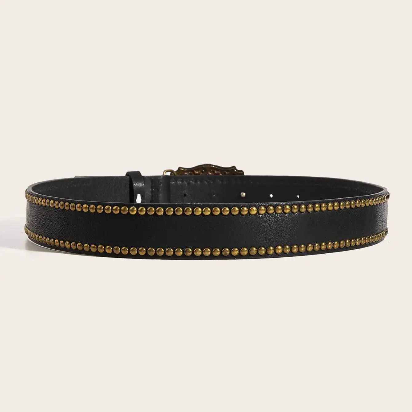 1 piece of western style cow head buckle PU belt for men and women W250120