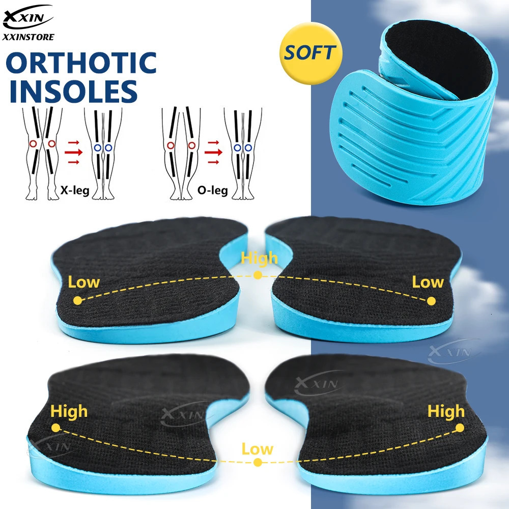Men Women X leg Insoles Orthopedic Shoe Pads O leg Insole Flat Arch Shoe Inserts Size 35- 250120