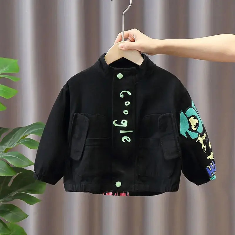 Boys Jacket Spring and Autumn Childrens Denim Top Boys Casual Jacket Jeans Kids Coat For Boy Baby 2 4 6 8 10Y 250114