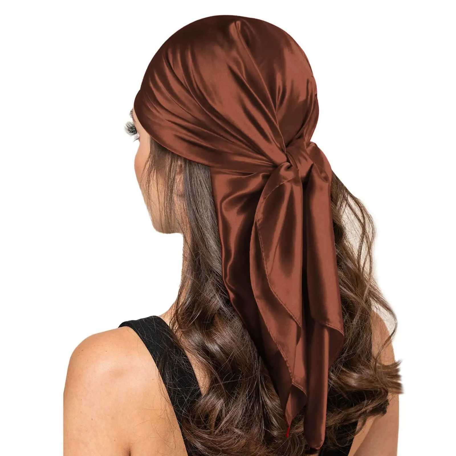 90*90cm Silk Scarf Scarftop Hears For Woman Fashion Seasons Hair Accories Hijab Foulard Bandana Femme Headscarf W250118