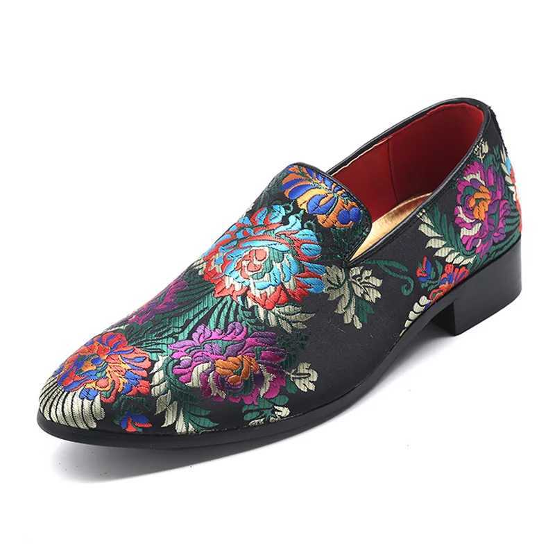 Mens Casual Shoes Mens Comfortable Driving Loafers Light Men Embroidery Party Wedding Flats EUR Sizes 38-48XJ250118