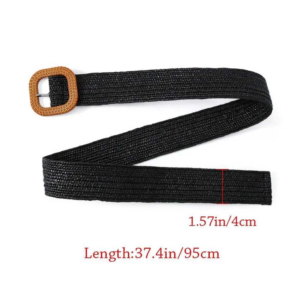 Fashion wide waistband womens waist belt Bohemian woven belt womens summer splicing work straw womens waistband W250120