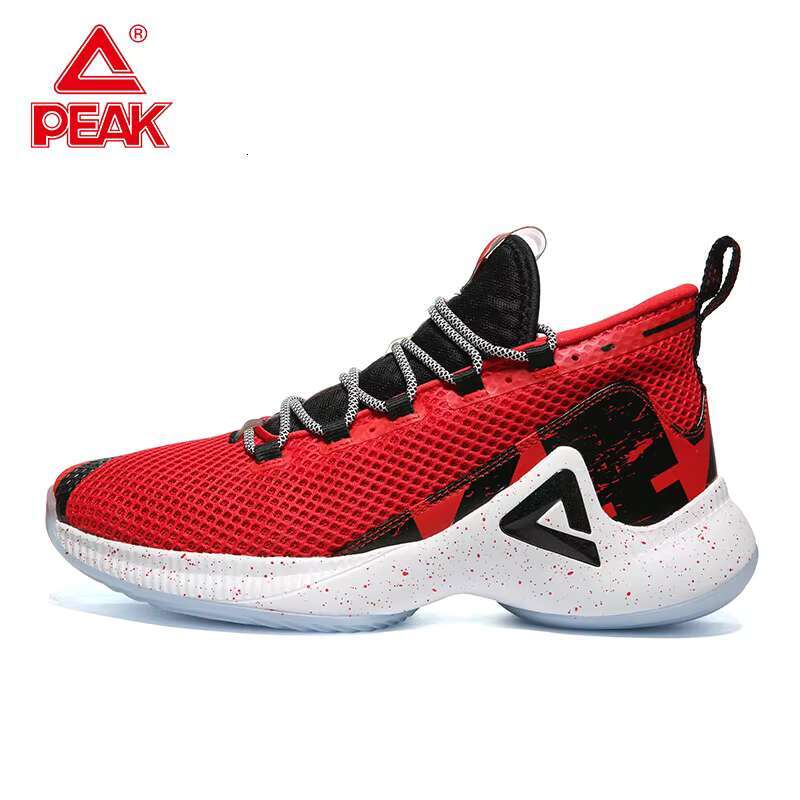 PEAK Men Basketball Sneakers P-MOTIVE Breathable Cushion Sports Outdoor Wearable Non-slip Athlete Sport Shoes EW02071A