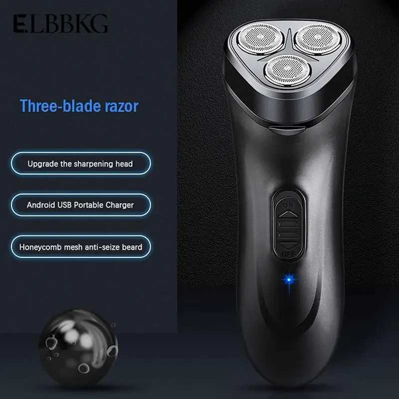 Mini Electric Shaver Men Portable Electric Razor Beard Knife USB Charging Mens Shavers Face Body Razor Men Shaver Three HeadsW250117