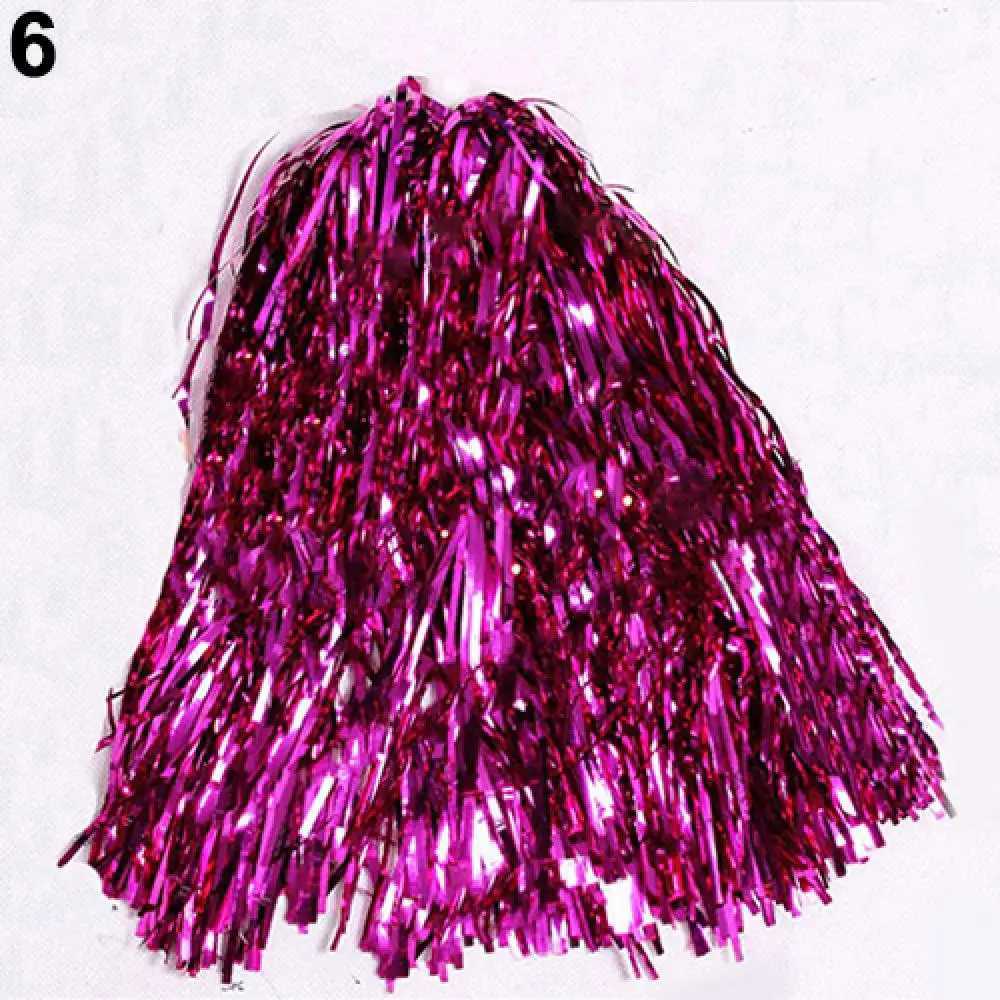 Pc Metallic Velvet Ball Cheerleader Cheer Cheerleading Dance Party Team Match Sports Pom Poms PropW250121
