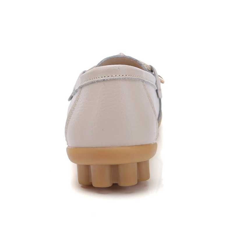 2023 New Woman Flats Shoes Ballet Flat Sneakers Genuine Leather Spring Soft Ladies Boat Ballerina Espadrilles CreepersXJ250118