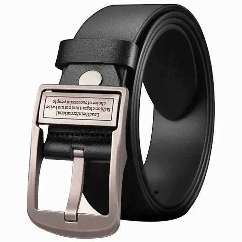 Leather Mens Belt Fashion Metal Alloy Pin Buckle Adult Luxury Brand Jeans Business Casual Waist Male Strap Brand W250120