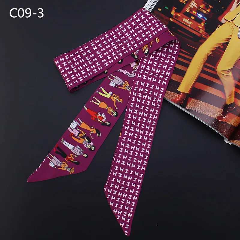 2018 Scarf New Design Paris holiday tied bag small ribbon Ms. twill silk scarves hair band head scarf W250118