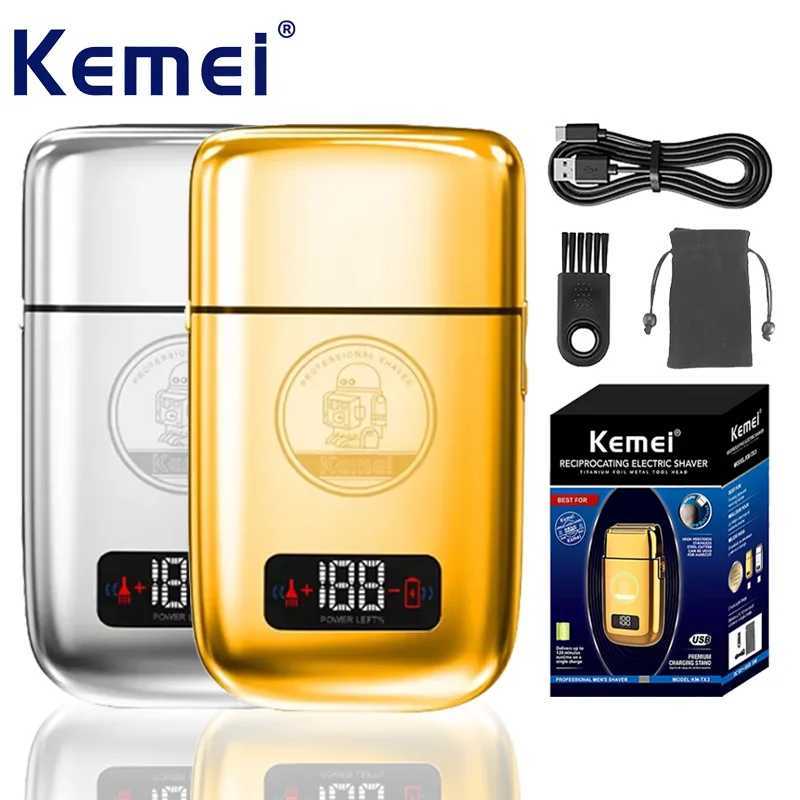 Kemei KM-TX3 Electric Shaver Mens Shaver Beard Trimmer Head Shaving Beard Trimmer LCD Electric Shaver ReciprocatingW250117