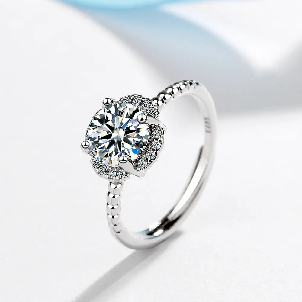 925 Sterling Silver Ring Sparkly Zircon Adjustable Simplicity Fashion Exquisite Women Jewelry Accessories Wedding Party Gift 250121