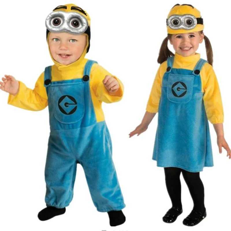 Anime Minions Full Family Cosplay Costume Boy Girl Dress Kids Adult Jumpsuits Masquerade Despicable Me Carnival Party Dress Up W250117