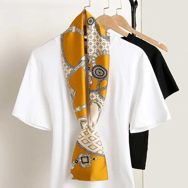 Luxury red printed long scarf silk scarf womens spring neck tie Shl Wrs womens hair wrist scarf headscarf W250118