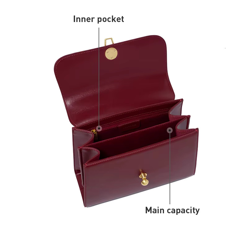 LA FESTIN 2024 New Designer Classic Top Handle Handbag Large Capacity Shoulder Messenger Fashion Leather Bag
