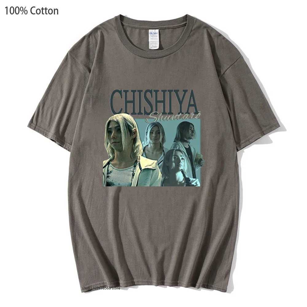 Anime Alice In Borderland T-Shirts Chishiya Printed Tshirts Men Fashion Tops 00% Cotton Women Clothing Y2k Clothes Summer Tops W250117