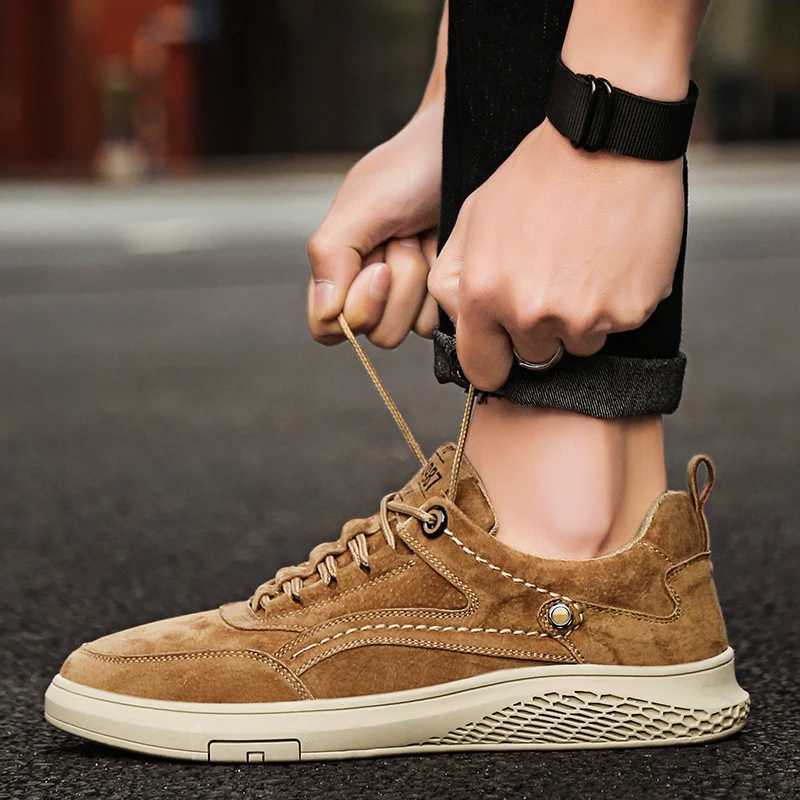 outdoor Casual Shoes men Flats Men Comfortable Genuine Leather Boat Shoes Loafers Breathable High Quality Boat ShoesXJ250118