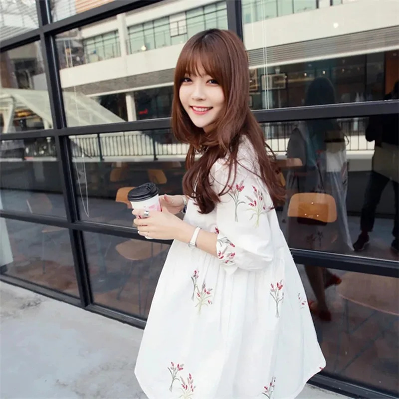 Maternity Clothing China Casual Floral Dress Cotton Loose for Pregnant Women Maternity Clothes Casual Pregnancy Maternity 250116