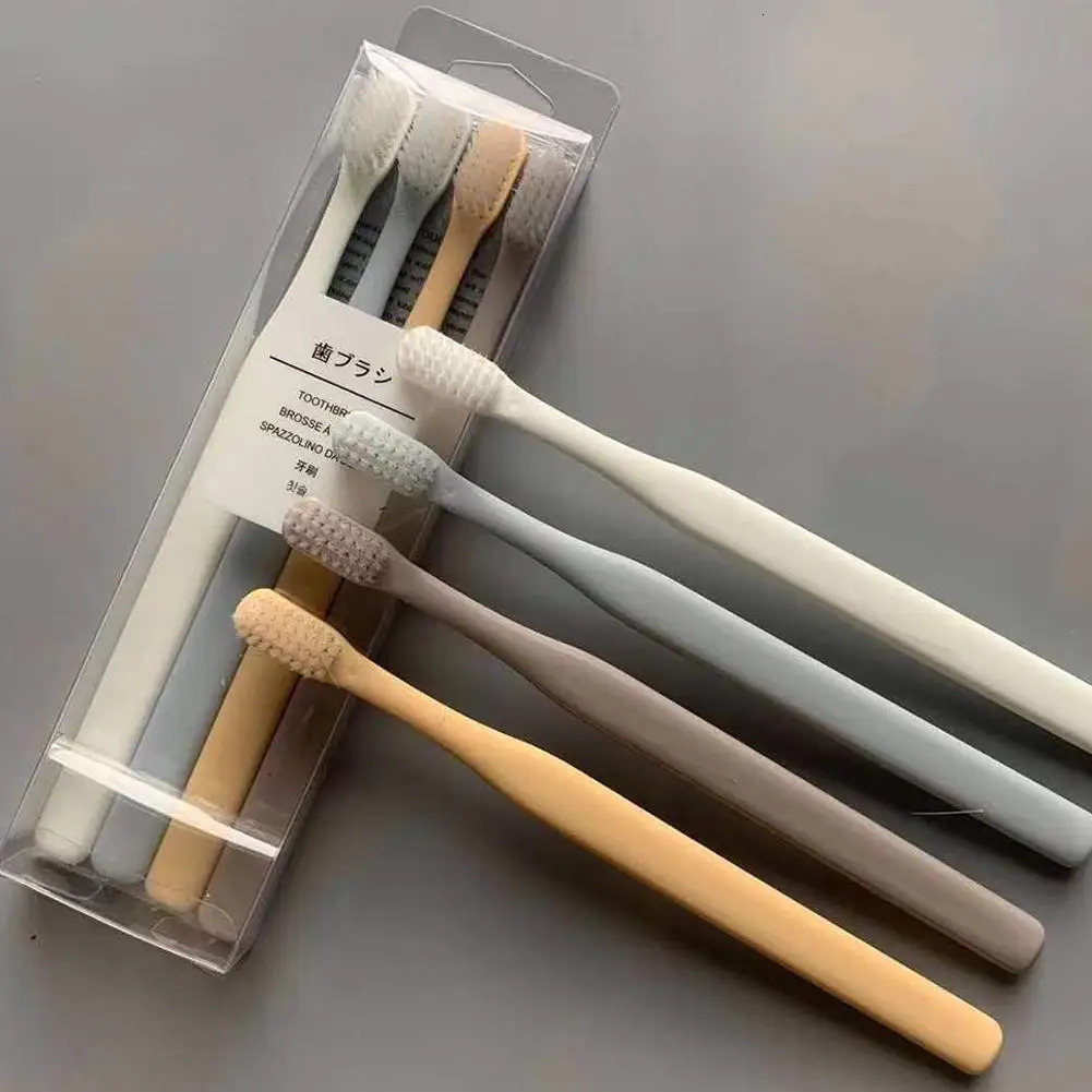 4Pcsset Soft Bristle Small Head Toothbrush Family Travel Brush Tooth Care Oral Hygien Supplies 250115