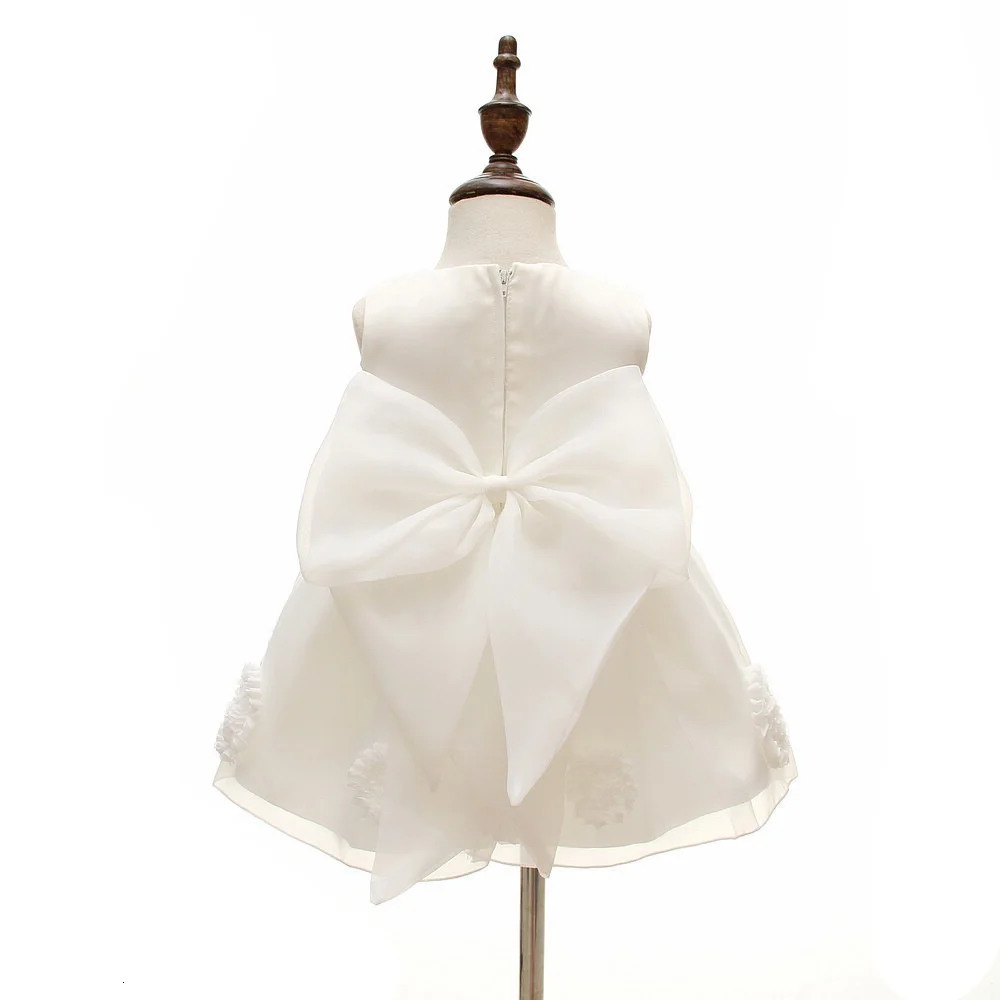 Baby Girls White Tutu Dress Infant Toddler Fluffy Tulle Ballet Tutus with Bowknot born Birthday Party Banquet Costume Dress 250120