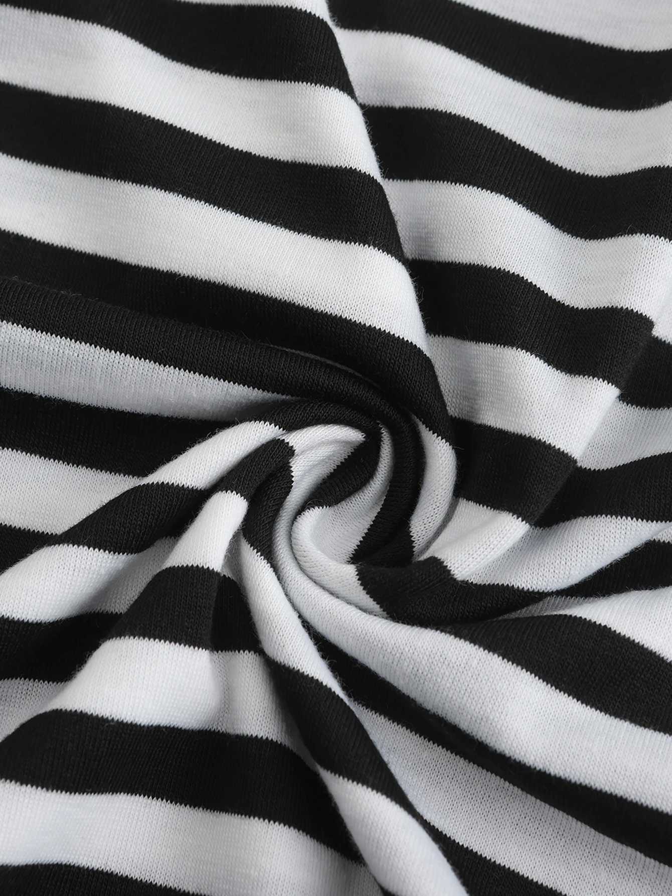 Mens casual striped crew collar T-shirt - comfortable stretch easy care classic spring/autumn style W250117