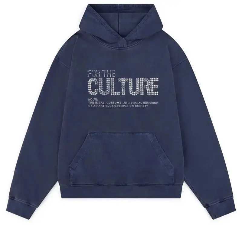 Rhinestone Hoodie Y2K Clothes Men Women Harajuku Hip Hop Letter Rhinestone Graphic Oversized Hoodie Fashion Pullover Sweatshirt W250117