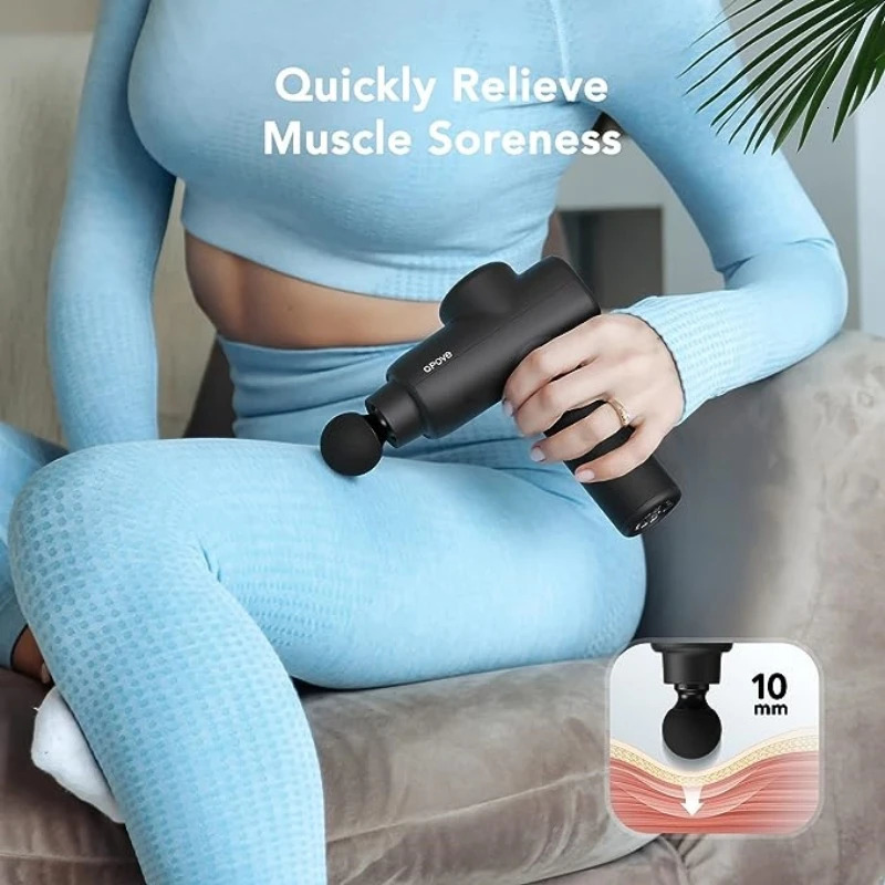 Opove M3 Black Massage Gun with Adjustable Speed Levels Long Battery Life Quiet and Portable n 10mm 250108