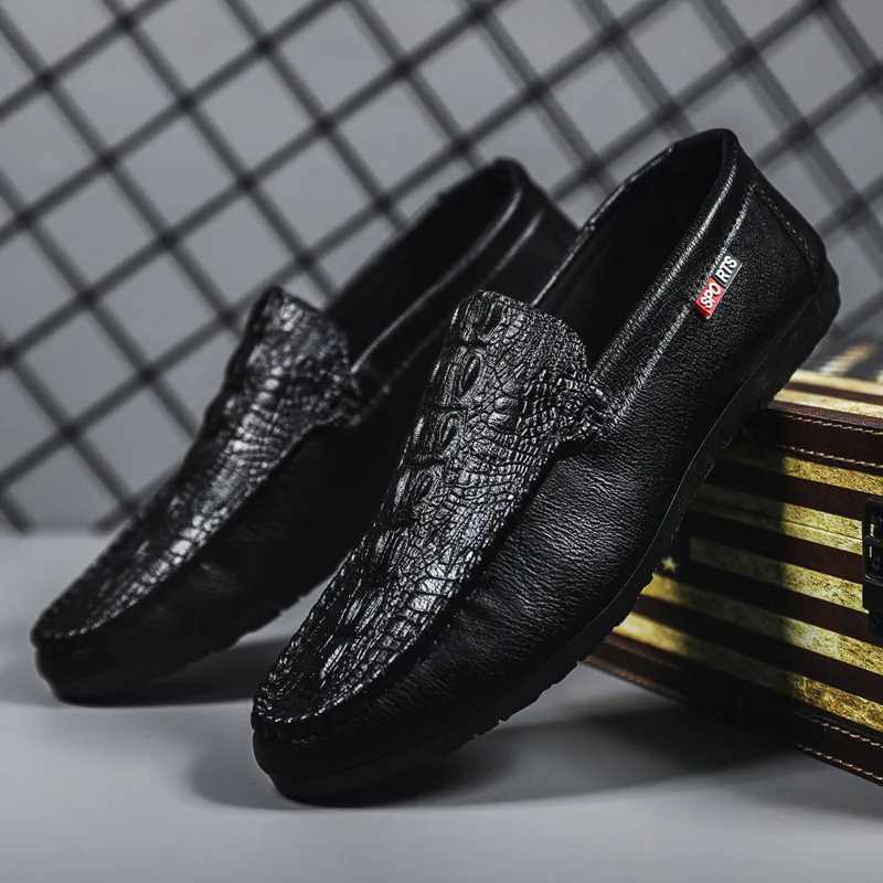 Men Loafers Casual Shoes Boat Shoes Mens Mocassins 2023 New Fi Driving Shoes Slip Walking Flats Leather Mocassin HommeXJ250118